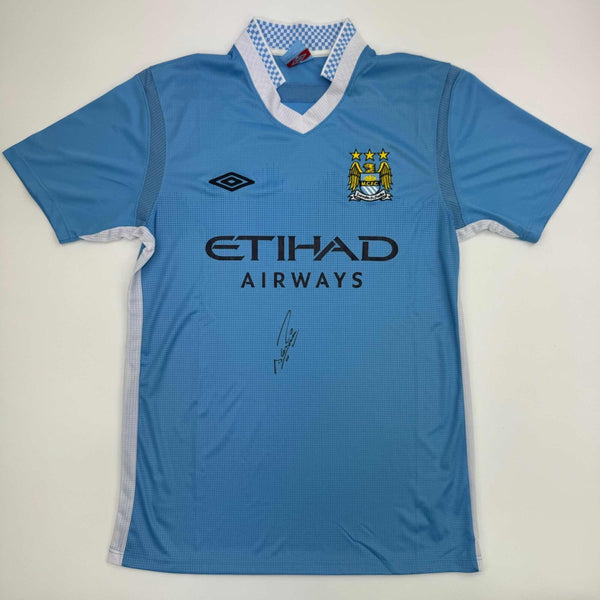 Autographed/Signed Sergio Kun Aguero Manchester City Soccer Jersey BAS COA #2