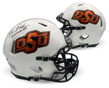 Barry Sanders Signed Oklahoma State Full Size Authentic Helmet Heisman Beckett