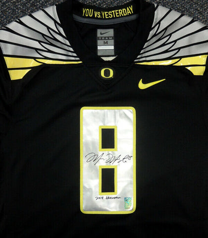 OREGON MARCUS MARIOTA AUTOGRAPHED SIGNED NIKE JERSEY 2014 HEISMAN SZ M MM 89863