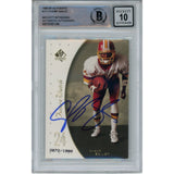Champ Bailey Autographed 1999 SP Authentic #111 Rookie Card BAS 10 Slab 49344