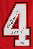 Brad Johnson Signed Tampa Bay Buccaneers Jersey Inscribed "SB 37 Champs"/Beckett