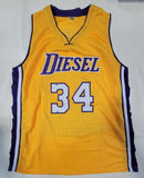 SHAQUILLE "SHAQ" O'NEAL SIGNED PRO STYLE "DIESEL" XL CUSTOM STAT JERSEY BECKETT