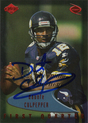 Daunte Culpepper Signed Vikings 1999 Edge Odyssey RC Card #83 - (SCHWARTZ COA)