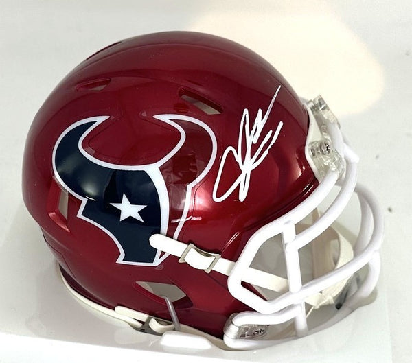 Texans HOF'er ANDRE JOHNSON Signed Riddell FLASH Speed Mini Helmet AUTO - BAS