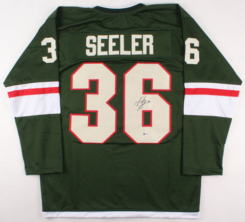 Nick Seeler Signed Wild Jersey (Beckett COA) NHL Career 2016-present /Defenseman