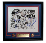 1986 New York Giants Multi-signed by 11 Players 16x20 Poster Framed PSA 189550