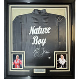 Framed Autographed/Signed Ric Flair 35x39 Nature Boy Black Robe JSA COA