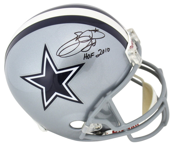 Cowboys Emmitt Smith "HOF 2010" Signed Riddell Full Size Rep Helmet PSA/DNA