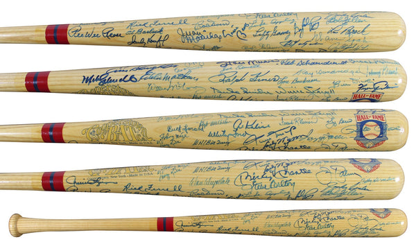 MLB HOFers (56) Mantle, Mays, Koufax, McCovey, Musial Signed HOF Logo Bat JSA