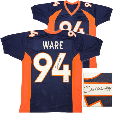 Denver Broncos DeMarcus Ware Autographed Signed Blue Jersey PSA/DNA