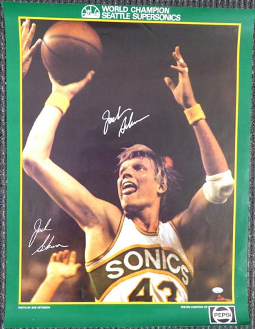 JACK SIKMA AUTOGRAPHED SIGNED SEATTLE SUPERSONICS 17X22 POSTER MCS HOLO 147595