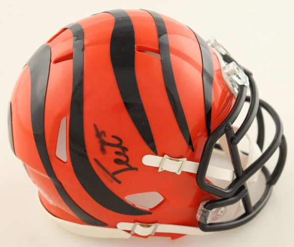 Tee Higgins Autographed Cincinnati Bengals SPeed Mini Helmet - Beckett