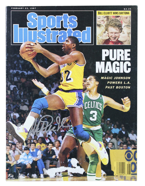 Lakers Magic Johnson Signed 1987 Sports Illustrated Magazine BAS Wit #3W387220