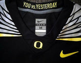 OREGON DUCKS MARCUS MARIOTA AUTOGRAPHED BLACK NIKE JERSEY SIZE M MM HOLO 89864