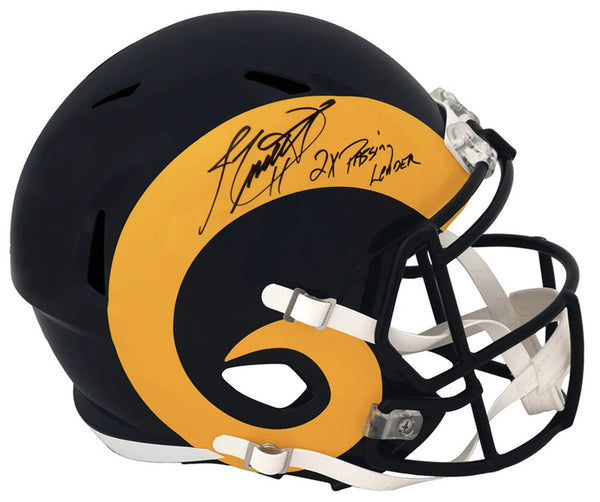 Jim Everett Autographed / Inscribed Los Angeles Rams Full Size Helmet Schwartz