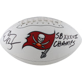Derrick Brooks Autographed Tampa Bay Buccaneers Logo Football Insc Beckett 49095