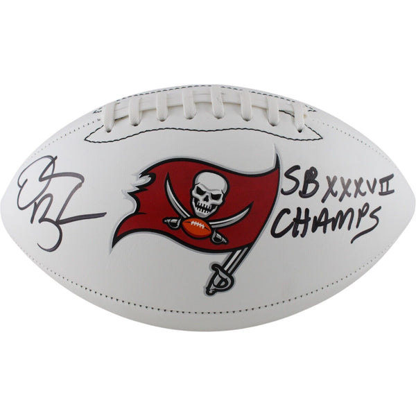 Derrick Brooks Autographed Tampa Bay Buccaneers Logo Football Insc Beckett 49095
