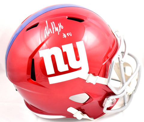 Jalin Hyatt Autographed New York Giants F/S Flash Speed Helmet- Beckett W Holo