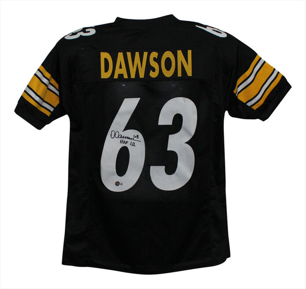 Dermontti Dawson Autographed/Signed Pro Style Black XL Jersey HOF BAS 33194