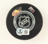 Mike Walton Signed Toronto Maple Leafs Logo Hockey Puck Inscr "67 Cup" (Beckett)