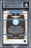 76ers Tobias Harris Authentic Signed 2021 Select Blue #16 Card BAS Slabbed
