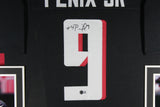 MICHAEL PENIX JR (Falcons black SKYLINE) Signed Autograph Framed Jersey Beckett