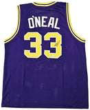 LSU SHAQUILLE SHAQ O'NEAL AUTOGRAPHED PURPLE JERSEY BECKETT WITNESS 215767