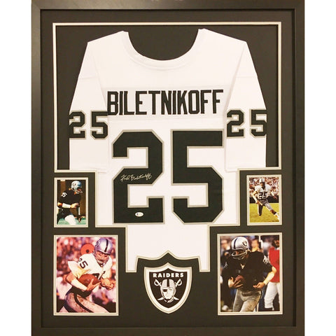 Fred Biletnikoff Autographed Signed Framed Oakland Raiders Jersey BECKETT