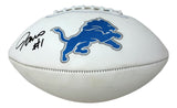 Jameson Williams Signed Detroit Lions Logo Football BAS ITP