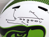 Jim Zorn Autographed Seahawks Lunar Eclipse Full Size Helmet Play Call MCS