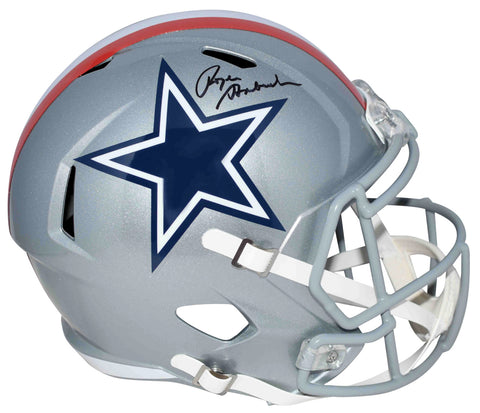 ROGER STAUBACH AUTOGRAPHED DALLAS COWBOYS 1976 FULL SIZE SPEED HELMET BECKETT