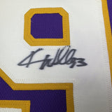 Framed Autographed/Signed Kevin Williams Wall 35x39 Purple Jersey JSA COA