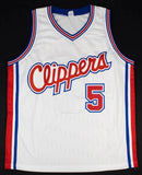 Danny Manning Signed Los Angeles Clippers Jersey (JSA COA) #1 Overall Pick 1988