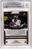 Jalen Hurts Autographed 2020 Panini Prizm #343 Rookie Card Beckett Slab 40769