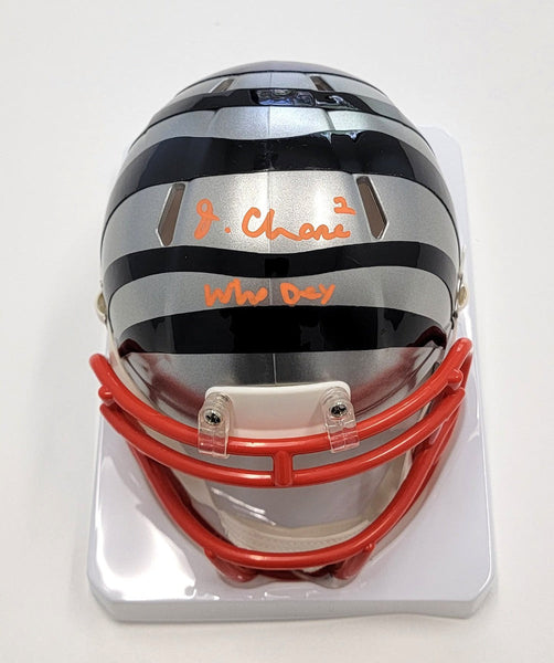 Ja'Marr Chase Signed Cincinnati Bengals Flash Mini Helmet W/ Who Dey Beckett
