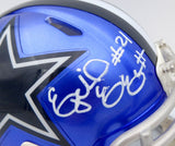 Ezekiel Elliott Autographed Cowboys Flash Blue Speed Mini Helmet Beckett WT81551