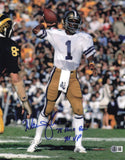 Warren Moon Autographed 11x14 Photo Washington Rose Bowl MVP 78 Beckett SB30726