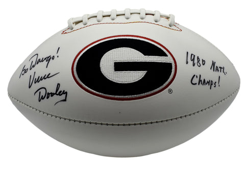 Vince Dooley Signed/Autographed Georgia Bulldogs Logo Football JSA 212853