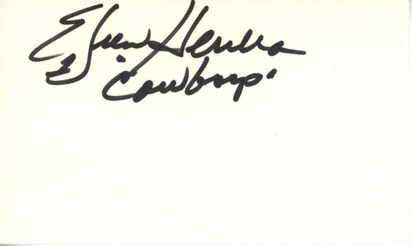 Efren Herrera Autographed/Signed Dallas Cowboys Index Card Beckett 45392