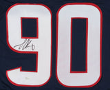 Jadeveon Clowney Signed Texans Blue Jersey (JSA COA) 2014 #1 Draft Pick Overall