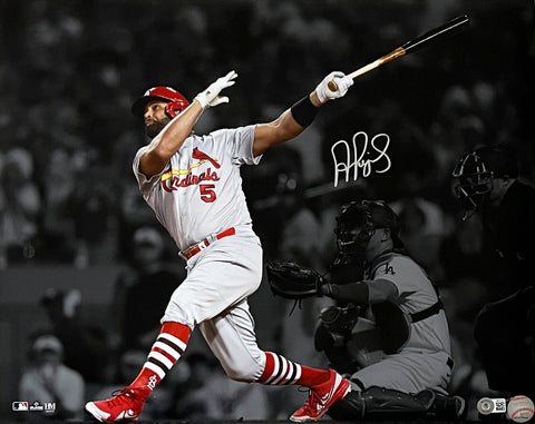 Albert Pujols St. Louis Cardinals Signed 700th Home Run Spotlight 16x20 BAS