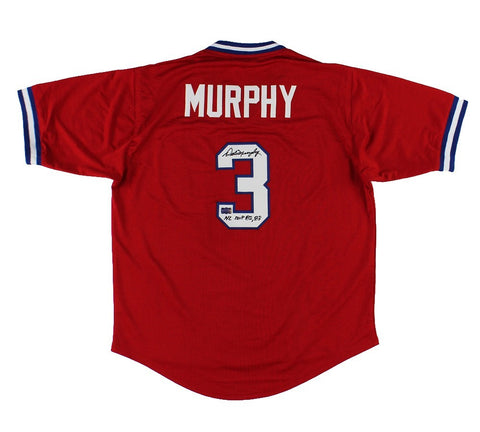 Dale Murphy Signed Atlanta Custom Red Jersey w/ "82, 83 NL MVP" Inscription