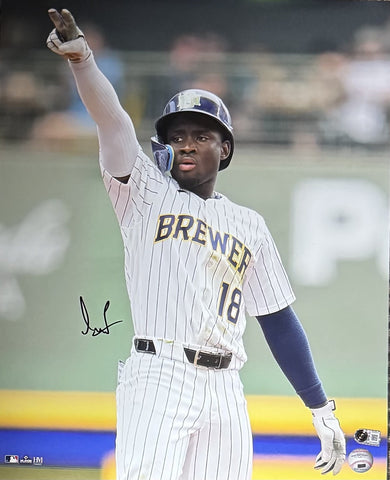 LUIS LARA Signed 16x20 Photo #1 AUTO - Milwaukee Brewers - BAS