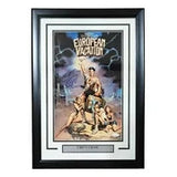 Chevy Chase Signed In Blue Framed 11x17 European Vacation Photo JSA Hologram