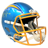 Justin Herbert Los Angeles Chargers Signed Riddell Flash Replica Helmet BAS