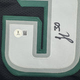 Autographed/Signed Jihaad Campbell Philadelphia Black Football Jersey BAS COA
