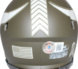 TJ Hockenson Signed Minnesota Vikings Salute Mini Helmet Beckett 40868