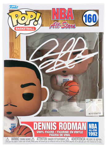 Dennis Rodman Signed 1992 NBA All-Star White Jersey Funko Pop Doll #160 (SS COA)