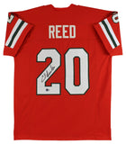 Ed Reed Authentic Signed Orange Pro Style Jersey Autographed BAS Witnessed