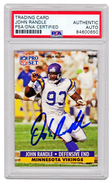 John Randle Autographed Vikings 1991 Pro Set Rookie Card #835 -(PSA/DNA)